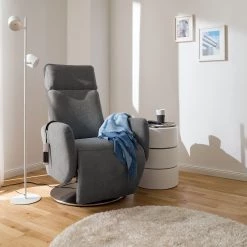 Fredriks Fauteuil de relaxation Biar - Tissu structuré -Meubles de salon Soldes relaxsessel biar strukturstoff zweimotorige verstellung grau 5003740