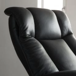Modoform Fauteuil de relaxation Casey - Cuir véritable / Imitation cuir - Noir -Meubles de salon Soldes relaxsessel casey echtleder kunstleder schwarz 3320609