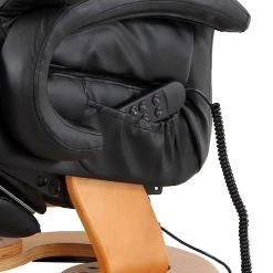 Modoform Fauteuil de relaxation Casey - Cuir véritable / Imitation cuir - Noir -Meubles de salon Soldes relaxsessel casey echtleder kunstleder schwarz 939150