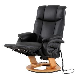 Modoform Fauteuil de relaxation Casey - Cuir véritable / Imitation cuir - Noir -Meubles de salon Soldes relaxsessel casey echtleder kunstleder schwarz 939162