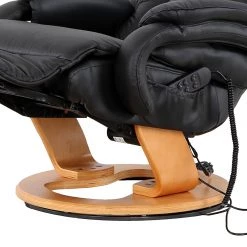 Modoform Fauteuil de relaxation Casey - Cuir véritable / Imitation cuir - Noir -Meubles de salon Soldes relaxsessel casey echtleder kunstleder schwarz 939182