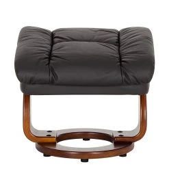 Modoform Fauteuil relax et repose-pieds Grunewald - Cuir véritable / Imitation cuir - Noir - Marron -Meubles de salon Soldes relaxsessel grunewald mit hocker echtleder schwarz 374906