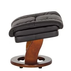 Modoform Fauteuil relax et repose-pieds Grunewald - Cuir véritable / Imitation cuir - Noir - Marron -Meubles de salon Soldes relaxsessel grunewald mit hocker echtleder schwarz 374907