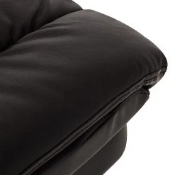 Modoform Fauteuil relax et repose-pieds Grunewald - Cuir véritable / Imitation cuir - Noir - Marron -Meubles de salon Soldes relaxsessel grunewald mit hocker echtleder schwarz 374909