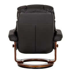 Modoform Fauteuil relax et repose-pieds Grunewald - Cuir véritable / Imitation cuir - Noir - Marron -Meubles de salon Soldes relaxsessel grunewald mit hocker echtleder schwarz 374918