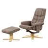 Modoform Fauteuil de relaxation Sund - Avec repose-pieds - Microfibre - Beige chaud -Meubles de salon Soldes relaxsessel sund mit hocker microfaser cubanit 5144672