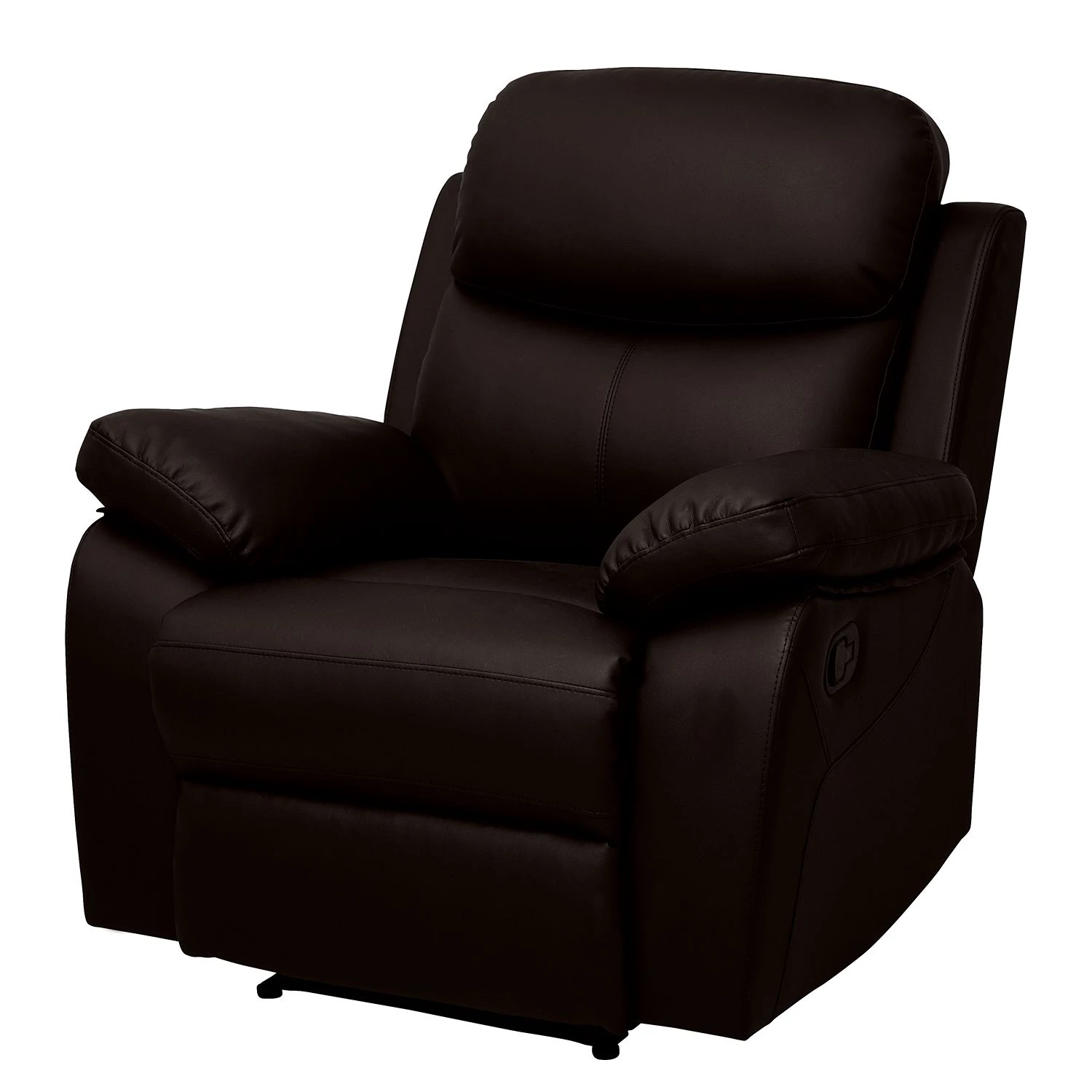 Modoform Fauteuil de relaxation Tetchill - Imitation cuir - Marron foncé 3 Modoform Fauteuil de relaxation Tetchill - Imitation cuir - Marron foncé