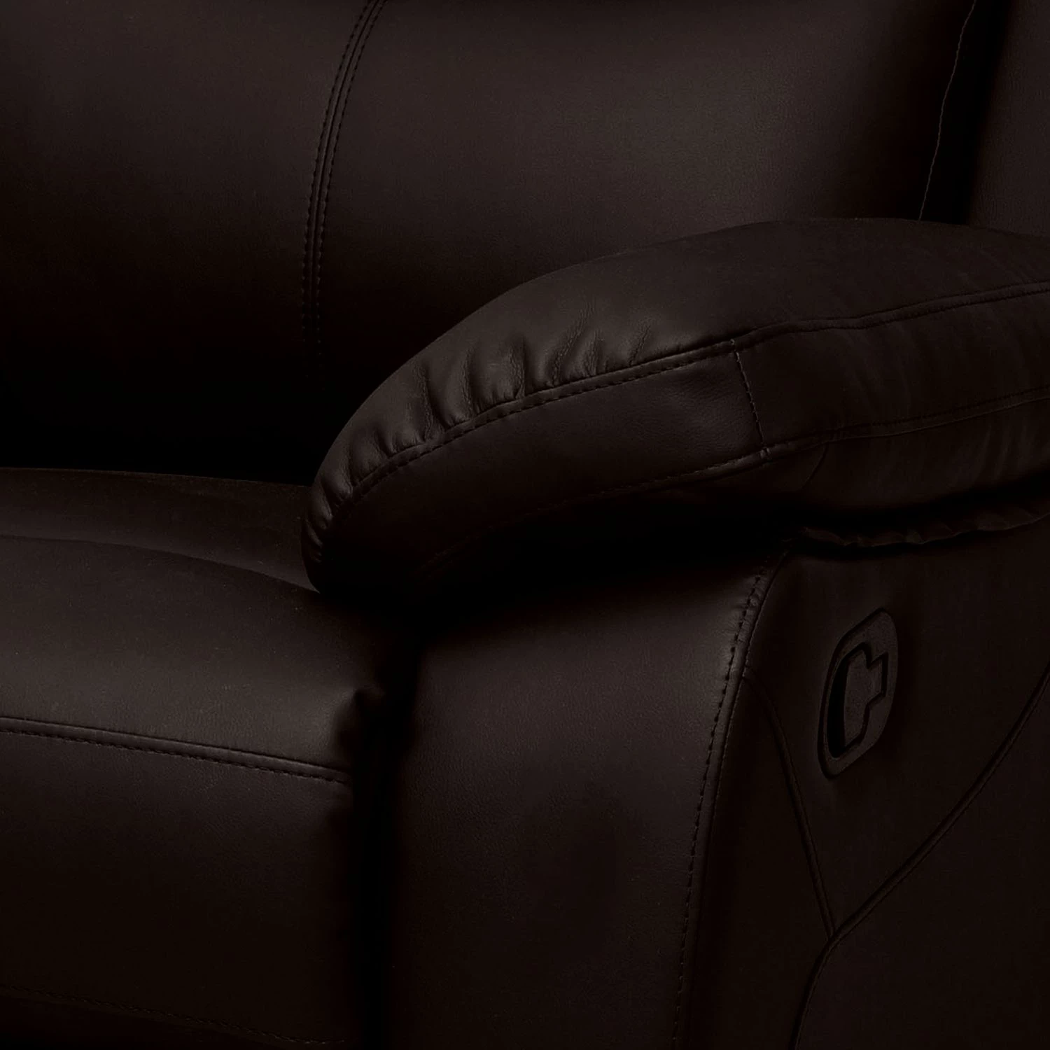 Modoform Fauteuil de relaxation Tetchill - Imitation cuir - Marron foncé 11 Modoform Fauteuil de relaxation Tetchill - Imitation cuir - Marron foncé – Image 9