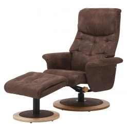 Modoform Fauteuil de relaxation Tornos - Microfibre - Marron