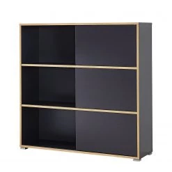 Germania Etagère à portes coulissantes Mingle II - Anthracite / Imitation chêne de Sonoma -Meubles de salon Soldes schiebetuerenregal mingle ii anthrazit eiche sonoma dekor 5029408