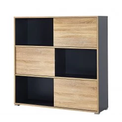 Germania Etagère à portes coulissantes Mingle II - Anthracite / Imitation chêne de Sonoma -Meubles de salon Soldes schiebetuerenregal mingle ii anthrazit eiche sonoma dekor 5029412