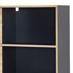 Germania Etagère à portes coulissantes Mingle II - Anthracite / Imitation chêne de Sonoma -Meubles de salon Soldes schiebetuerenregal mingle ii anthrazit eiche sonoma dekor 5029420