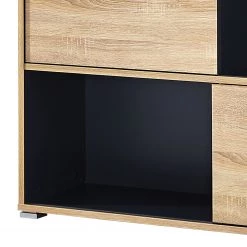 Germania Etagère à portes coulissantes Mingle II - Anthracite / Imitation chêne de Sonoma -Meubles de salon Soldes schiebetuerenregal mingle ii anthrazit eiche sonoma dekor 5029424