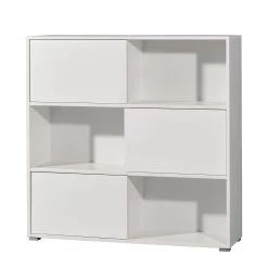 Germania Etagère à portes coulissantes Mingle II - Blanc / Imitation chêne Sonoma -Meubles de salon Soldes schiebetuerenregal mingle ii weiss eiche sonoma dekor 5029184