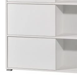 Germania Etagère à portes coulissantes Mingle II - Blanc / Imitation chêne Sonoma -Meubles de salon Soldes schiebetuerenregal mingle ii weiss eiche sonoma dekor 5029240