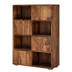 Ars Natura Étagère à portes coulissantes Trangle - Sheesham massif -Meubles de salon Soldes schiebetuerenregal trangle sheesham massiv 702702