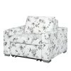 Mooved Fauteuil convertible Latina VII - Matière tissée - Motif floral - Blanc / Gris 2 Mooved Fauteuil convertible Latina VII - Matière tissée - Motif floral - Blanc / Gris -Meubles de salon Soldes schlafsessel latina vii flachgewebe weiss grau 4197428