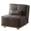Ars Natura Fauteuil convertible Simla I - Microfibre - Gris lava -Meubles de salon Soldes schlafsessel simla antiklederlook 5151056