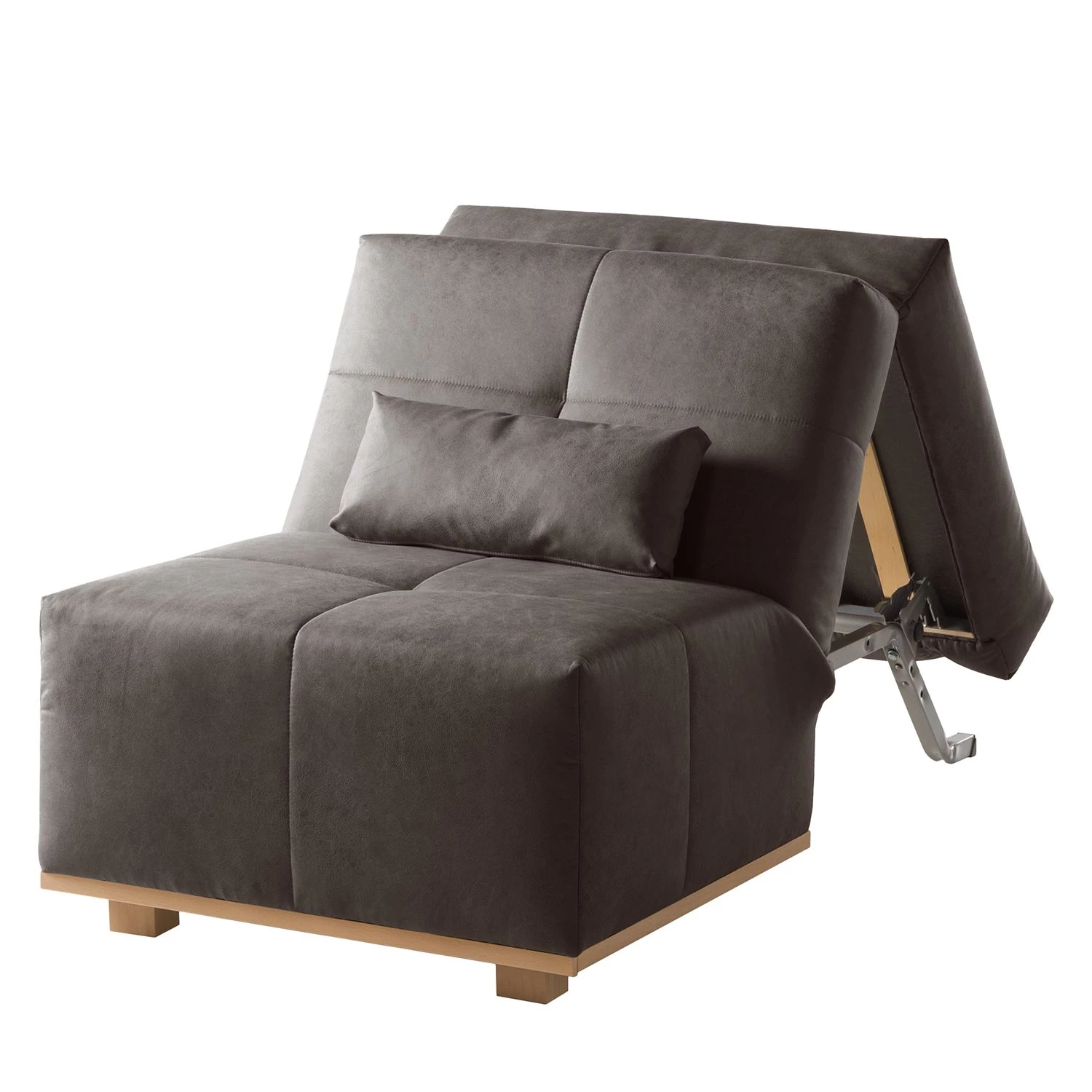Ars Natura Fauteuil convertible Simla I - Microfibre - Gris lava 7 Ars Natura Fauteuil convertible Simla I - Microfibre - Gris lava – Image 5