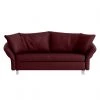 Chillout by Franz Fertig Canapé convertible Florenz - Bordeaux - Largeur : 200 cm -Meubles de salon Soldes schlafsofa florenz echtleder bordeaux 176 cm 1390514