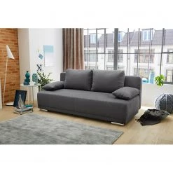 Loftscape Canapé convertible Freeland - Microfibre - Gris -Meubles de salon Soldes schlafsofa freeland microfaser grau 4825024