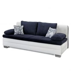 Home Design Canapé convertible Gibb - Blanc / Bleu