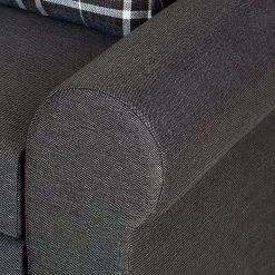 Mooved Canapé convertible Latina X - Gris / Bleu - Largeur : 185 cm -Meubles de salon Soldes schlafsofa latina country webstoff grau karomuster 394896