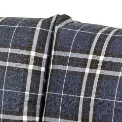 Mooved Canapé convertible Latina X - Gris / Bleu - Largeur : 185 cm -Meubles de salon Soldes schlafsofa latina country webstoff grau karomuster 394897