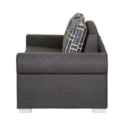 Mooved Canapé convertible Latina X - Gris / Bleu - Largeur : 185 cm -Meubles de salon Soldes schlafsofa latina country webstoff grau karomuster 394906