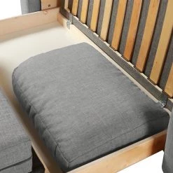 Mooved Canapé convertible Latina - Tissu Doran : Gris - Largeur : 150 cm -Meubles de salon Soldes schlafsofa latina webstoff grau 150 cm 4047960