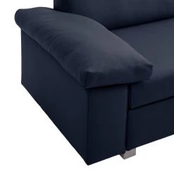 Chillout by Franz Fertig Canapé convertible Plaza - Bleu foncé - Largeur : 172 cm - Accoudoir réglable -Meubles de salon Soldes schlafsofa plaza echtleder dunkelblau 172 cm abklappbare armlehnen 1412802