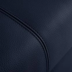 Chillout by Franz Fertig Canapé convertible Plaza - Bleu foncé - Largeur : 172 cm - Accoudoir réglable -Meubles de salon Soldes schlafsofa plaza echtleder dunkelblau 172 cm abklappbare armlehnen 1412806