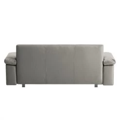 Chillout by Franz Fertig Canapé convertible Plaza - Gris - Largeur : 192 cm - Accoudoir réglable -Meubles de salon Soldes schlafsofa plaza echtleder grau 192 cm abklappbare armlehnen 1413798