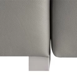 Chillout by Franz Fertig Canapé convertible Plaza - Gris - Largeur : 192 cm - Accoudoir réglable -Meubles de salon Soldes schlafsofa plaza echtleder grau 192 cm abklappbare armlehnen 1413806