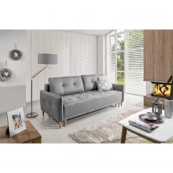 Mørteens Canapé convertible Sundance - Gris clair -Meubles de salon Soldes schlafsofa sundance webstoff hellgrau 4878756