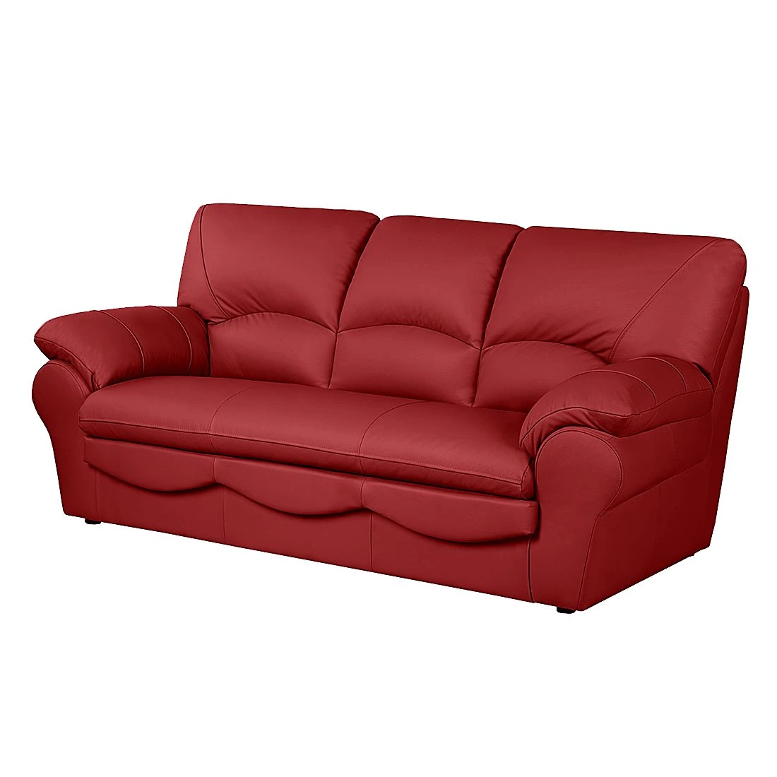 Modoform Canapé convertible Torsby - Cuir véritable rouge 3 Modoform Canapé convertible Torsby - Cuir véritable rouge