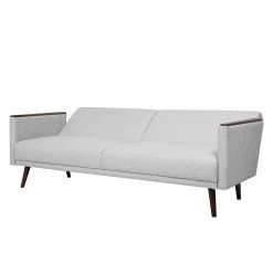 Mørteens Canapé convertible Willette - Microfibre - Gris clair