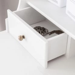 Maison Belfort Coiffeuse Belleville - 3 tiroirs - Style romantique -Meubles de salon Soldes schminktisch belleville mit 3 schubladen romantik look 3389909