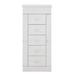 Maison Belfort Armoire à bijoux Amata - Pin massif Blanc -Meubles de salon Soldes schmuckschrank amata kiefer massiv weiss 1255766