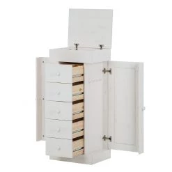 Maison Belfort Armoire à bijoux Amata - Pin massif Blanc -Meubles de salon Soldes schmuckschrank amata kiefer massiv weiss 1255774