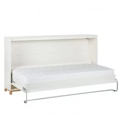Mørteens Lit escamotable Lindholm - 90 x 200cm - Sans matelas -Meubles de salon Soldes schrankbett laremas buche weiss 3701673