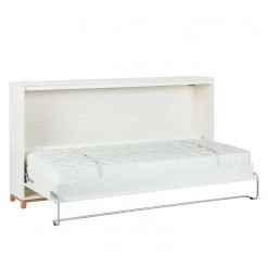 Mørteens Lit escamotable Lindholm - 90 x 200cm - Sans matelas -Meubles de salon Soldes schrankbett laremas buche weiss 3701677