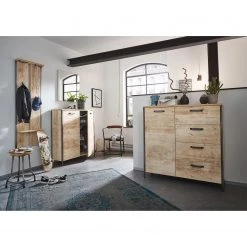 Schildmeyer Commode Harkon II - Imitation chêne de Findus - Largeur : 118 cm -Meubles de salon Soldes schuhkommode harkon i eiche findus dekor 117 5 cm 5015088