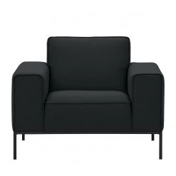 Studio Copenhagen Fauteuil Ampio Tissu - Tissu Floreana : Anthracite - Noir -Meubles de salon Soldes sessel ampio schwarz stoff floreana anthrazit 3981192