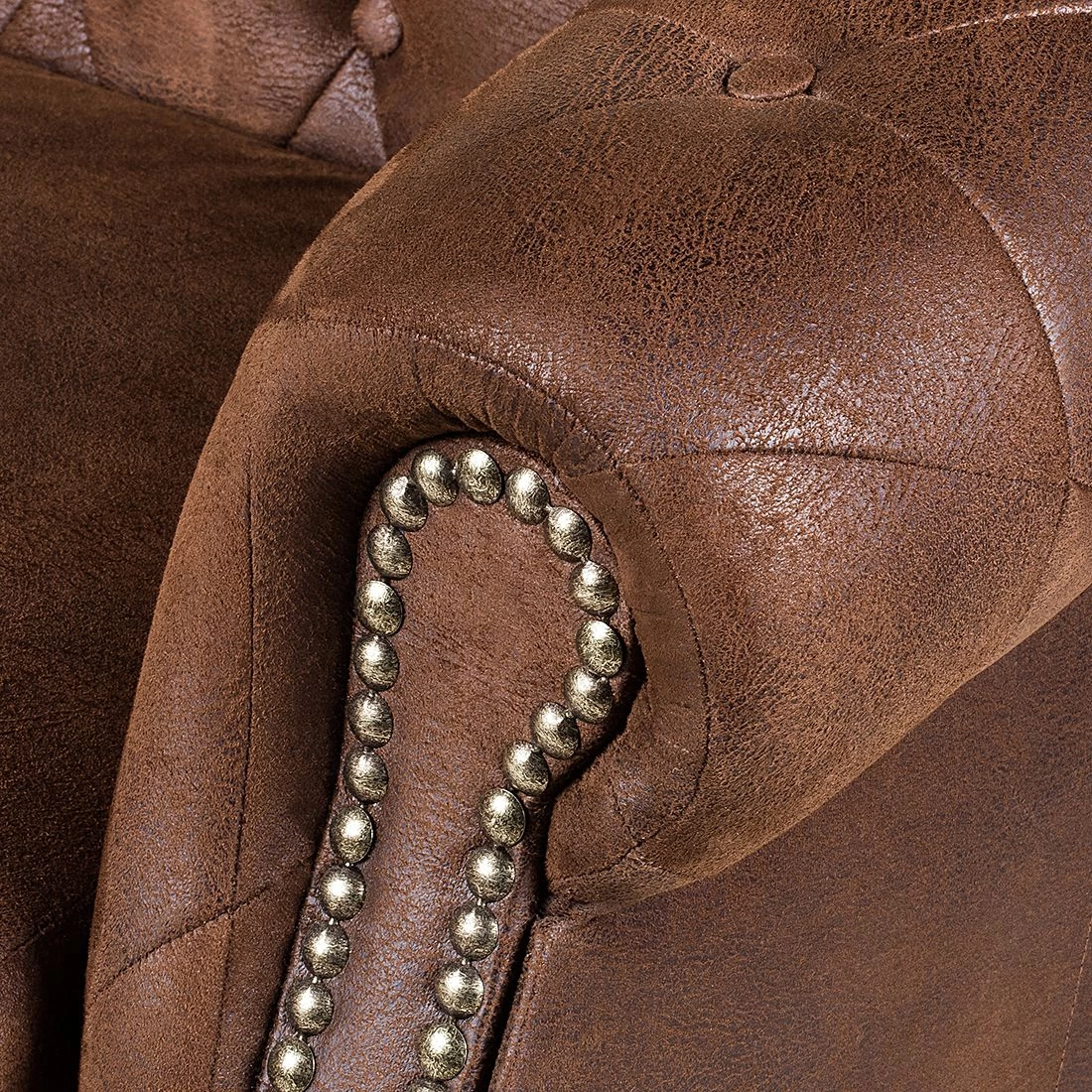 Ars manufacti Fauteuil Benavente - Aspect vieux cuir marron 10 Ars manufacti Fauteuil Benavente - Aspect vieux cuir marron – Image 8