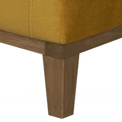 Jack & Alice Fauteuil Blomma - Velours jaune moutarde - Noyer -Meubles de salon Soldes sessel blomma samtstoff senfgelb nussbaum 3670865