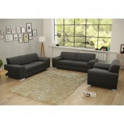 Fredriks Fauteuil Bollon - Tissu - Gris foncé 14 Fredriks Fauteuil Bollon - Tissu - Gris foncé -Meubles de salon Soldes sessel bollon webstoff dunkelgrau 4155240