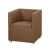 Mooved Fauteuil Carmen - Tissu marron doré