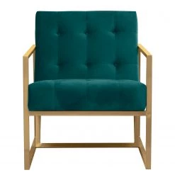 Jack & Alice Fauteuil Charm II - Bleu pétrole -Meubles de salon Soldes sessel charm ii microfaser petrol 4692848