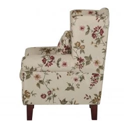 Maison Belfort Fauteuil Red Rose - Beige - Sans repose-pieds -Meubles de salon Soldes sessel colmar webstoff floral ohne hocker beige 4836516